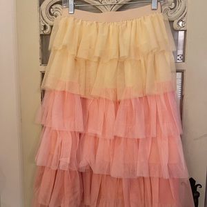 Champagne and strawberry Tulle skirt size M